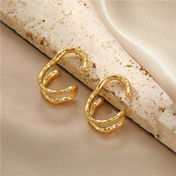 4 boucles d'oreilles fondantes, manchettes d'oreille, grimpeur sans perçage, boucle d'oreille 14K GF