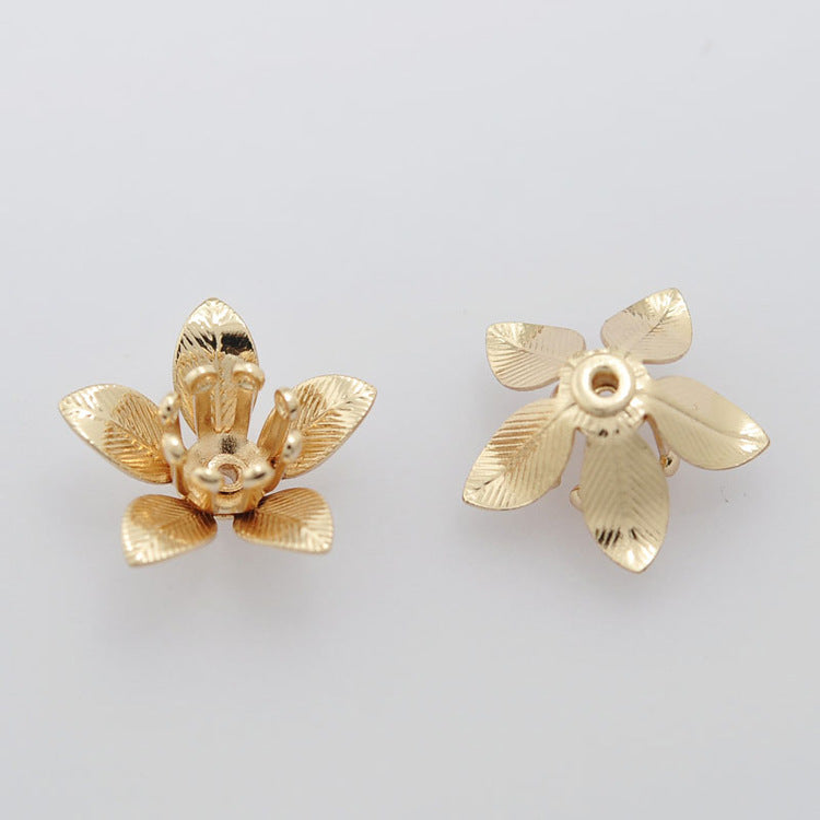 20 capuchons de perles florales, tasse 14K GF, entretoise de perles de charme