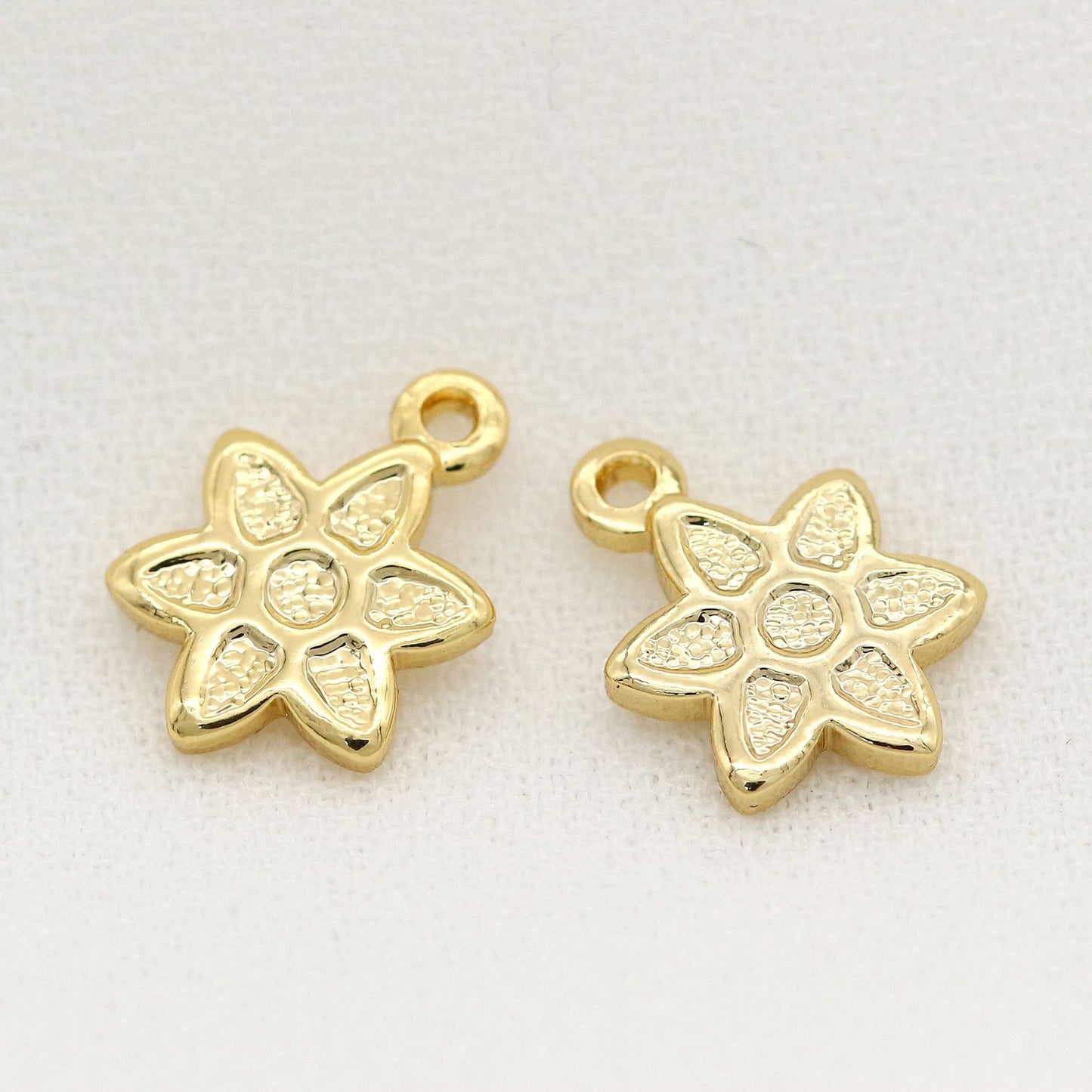 10 pendentif à breloque florale 14K GF