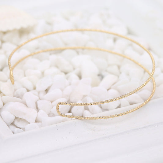 5 offener, kreisförmiger, zweireihiger Armreif aus 14-karätigem GF-Armband