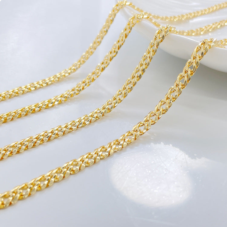 2 Meters Flat Curved Link Cable Chain 14K GF