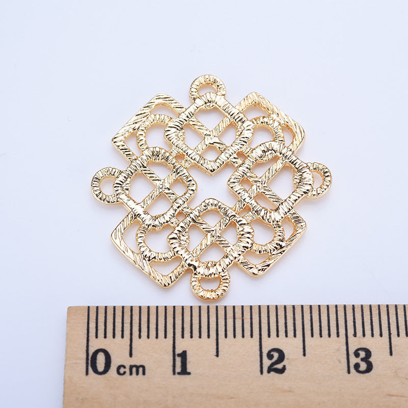 20 pendentifs à breloques à pièces carrées à boucles multiples 14K GF