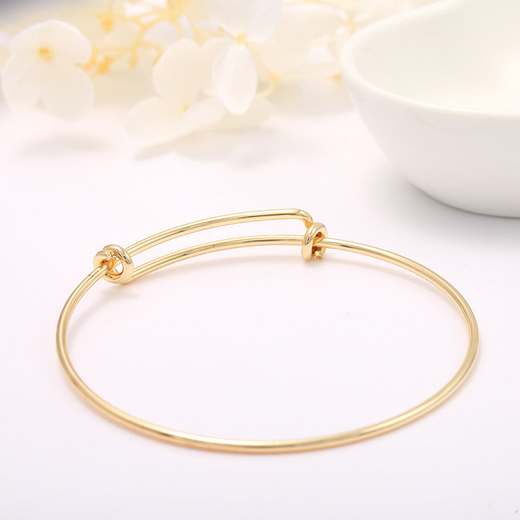 2 verstellbare schlichte Armreifen aus 14-karätigem GF-Armband