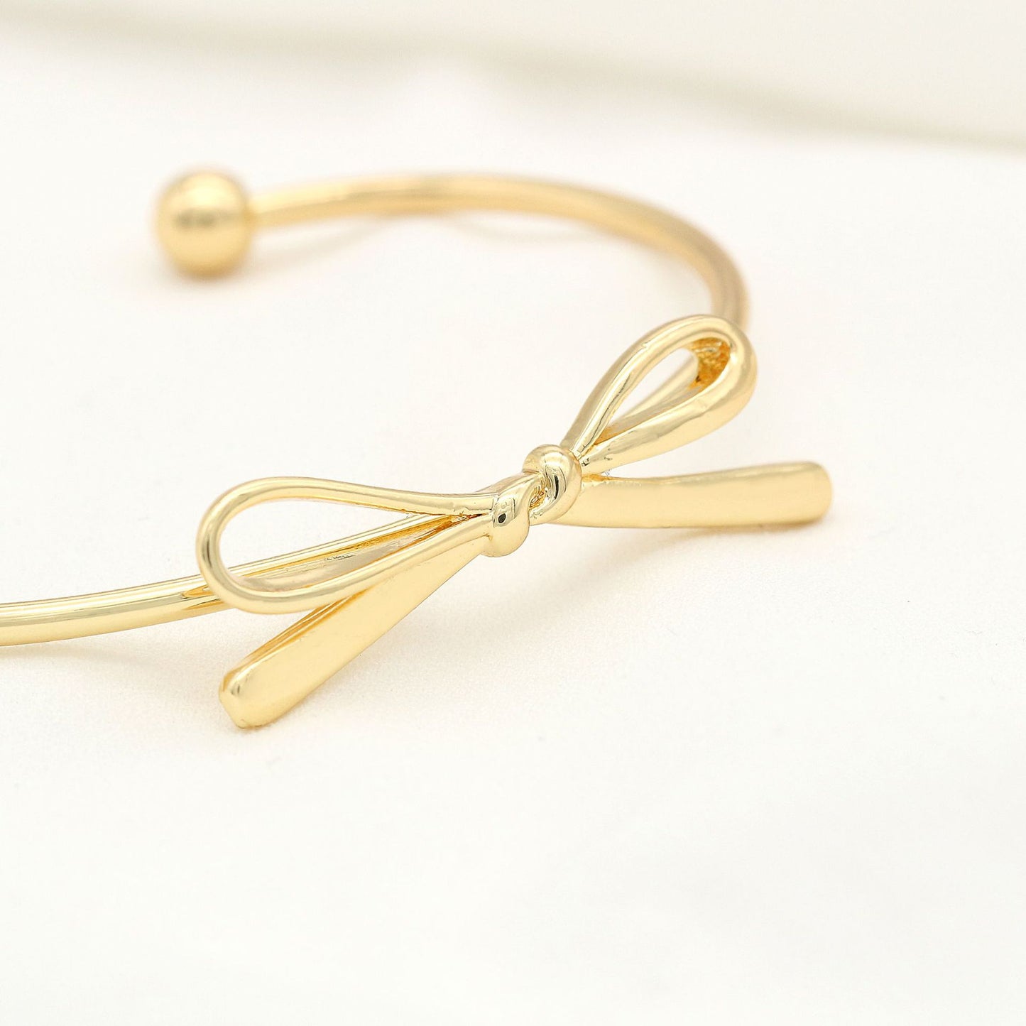 2 bracelets à nœud papillon en cercle ouvert 14K GF