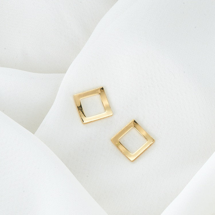 10 pendentif à breloque cercle carré courbé 14K GF