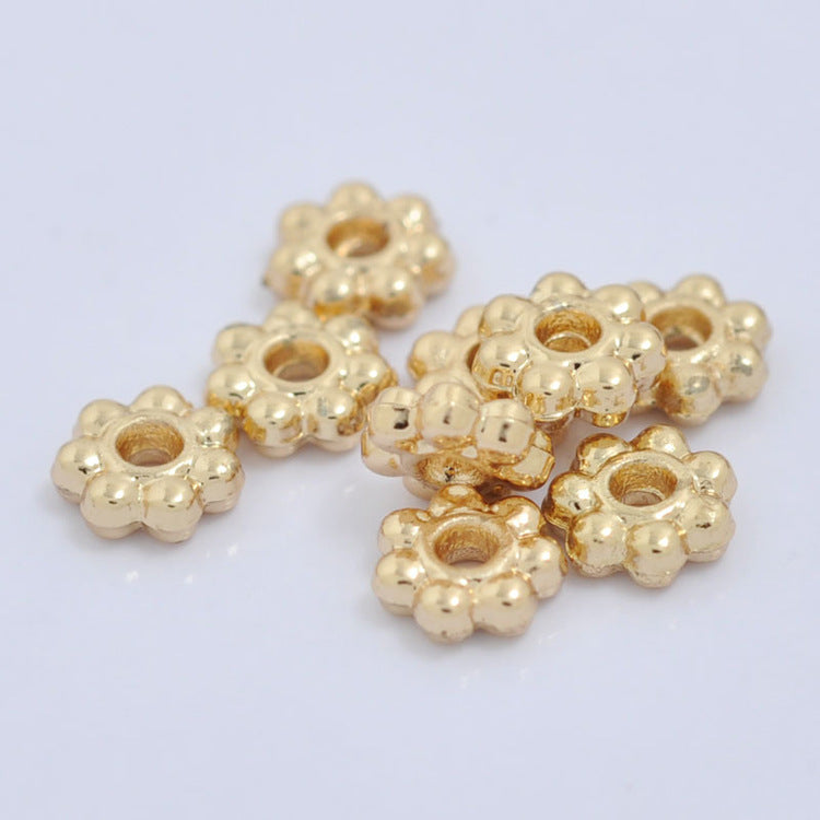 100 Charme de perles florales 14K GF Entretoise de perles