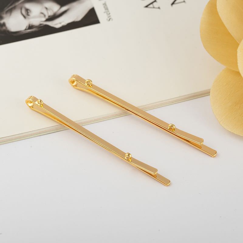 50 doppelt geschlungene gerade Haarnadel-Haarspange 14K GF
