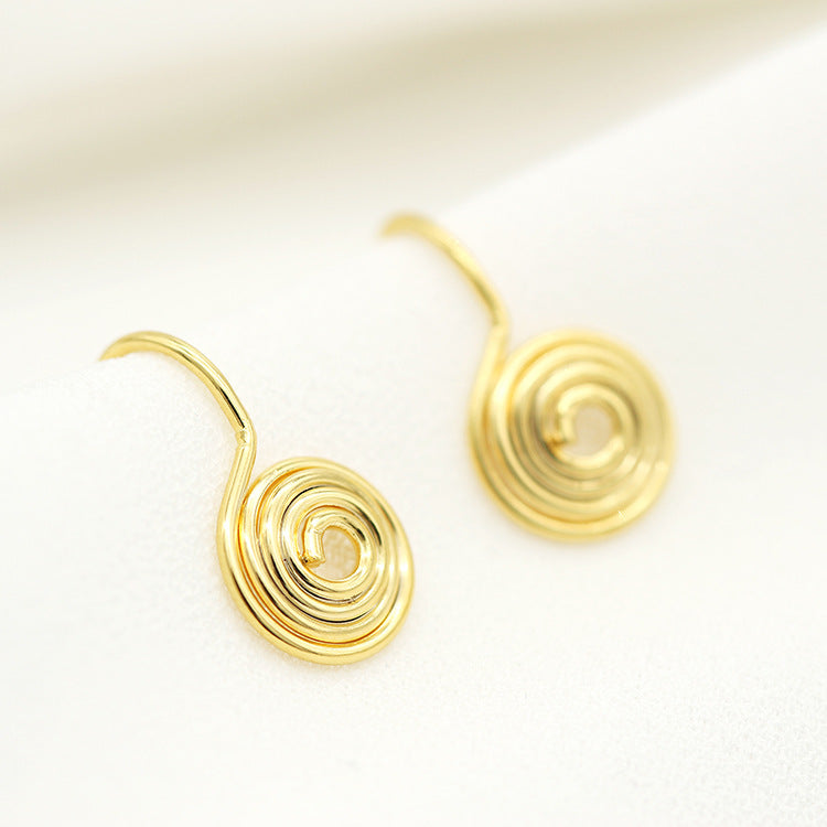 4 clips d’oreille en spirale sans piercing boucle d’oreille 14K GF boucle d’oreille demi-percée perle vierge
