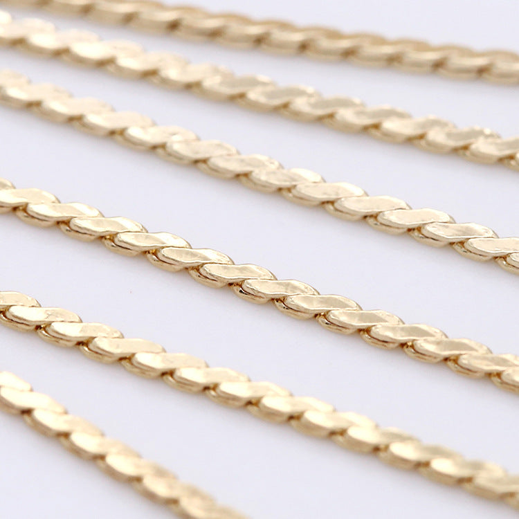 20 pendentif à breloque pompon chaîne serpent 14K GF