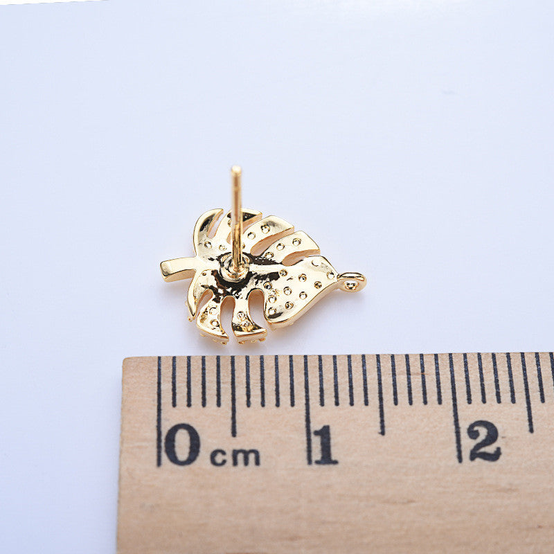 20 Blatt-Ohrstecker mit Öse, 14-karätiges GF-Ohrring