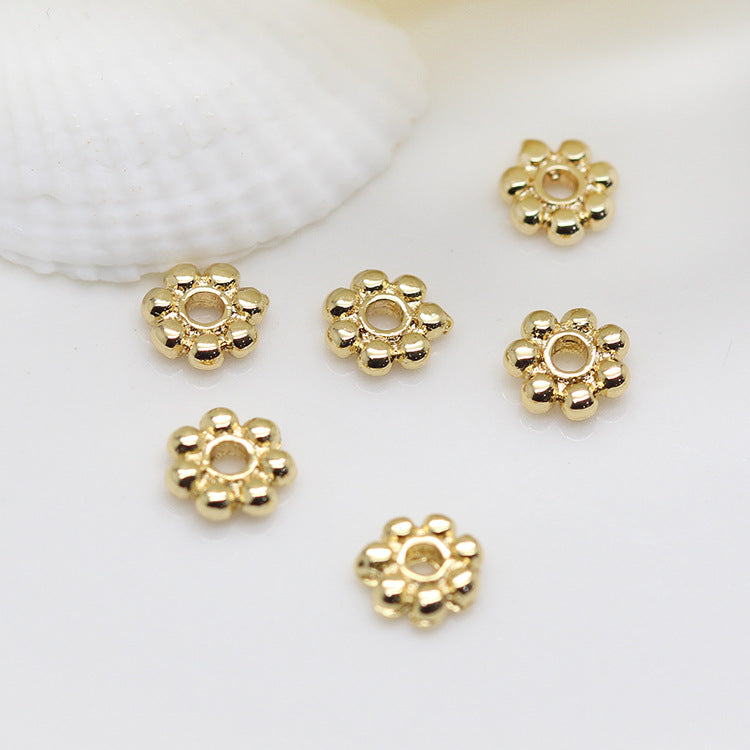 30 Charme de perles florales 14K GF Entretoise de perles