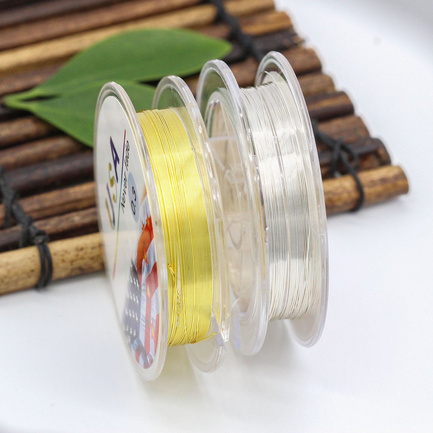 2 Scroll Thin Half Soft Copper Wire 14K GF