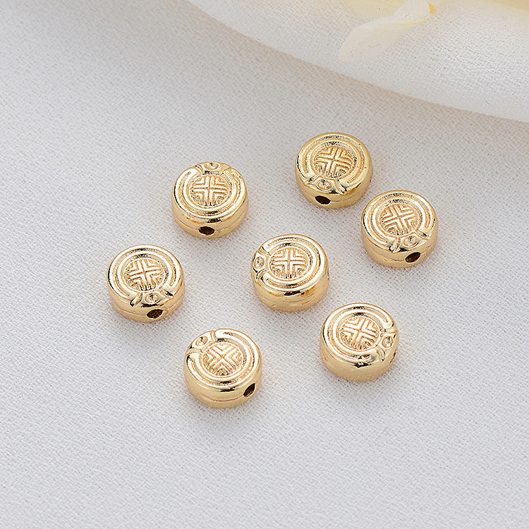10 Roundelle Bead Charm 14K GF Charm Beadwork Spacer