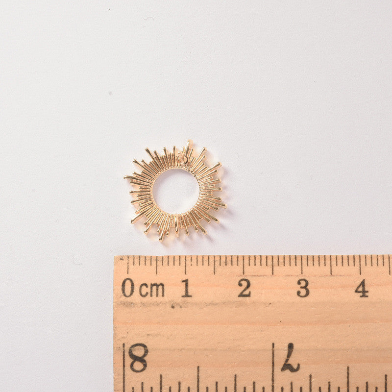 20 boucles d'oreilles Sun Circle Stud avec boucle 14K GF Earing