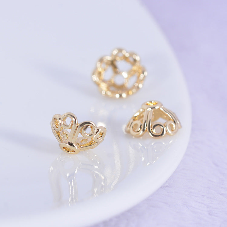 20 capuchons de perles florales, tasse 14K GF, entretoise de perles de charme