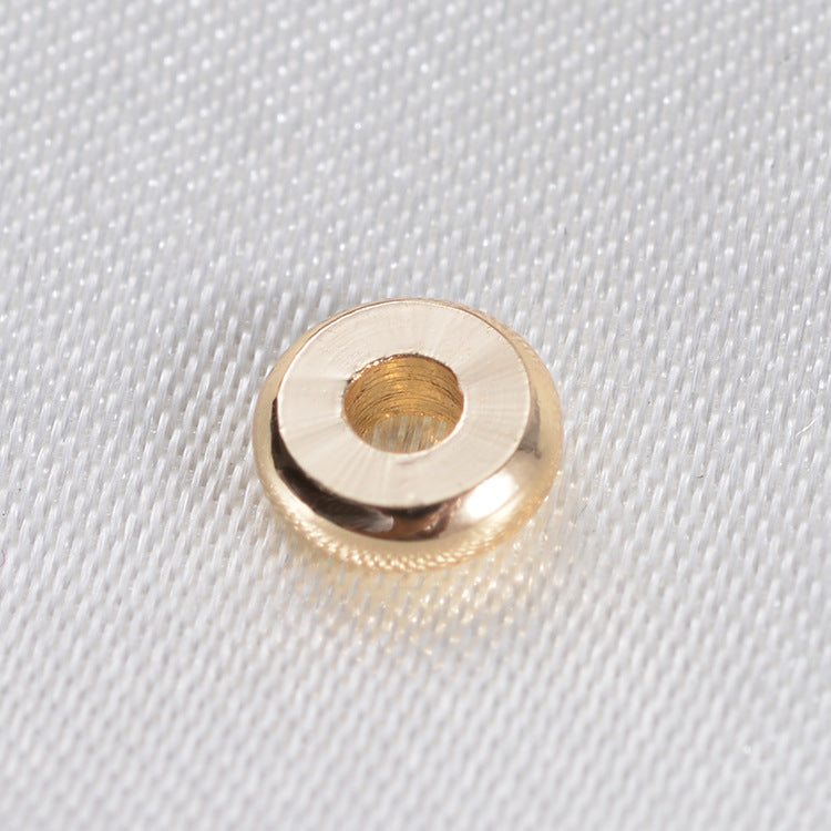 100 Charme de perle ronde plate 14K GF Entretoise de perles