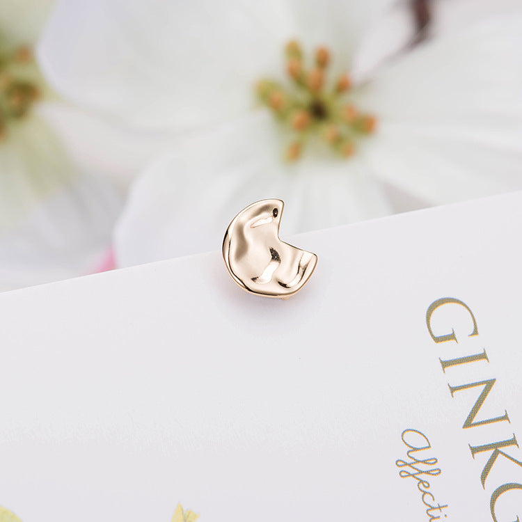 4 boucles d'oreilles à tige en forme de chat incurvé 14K GF Earing
