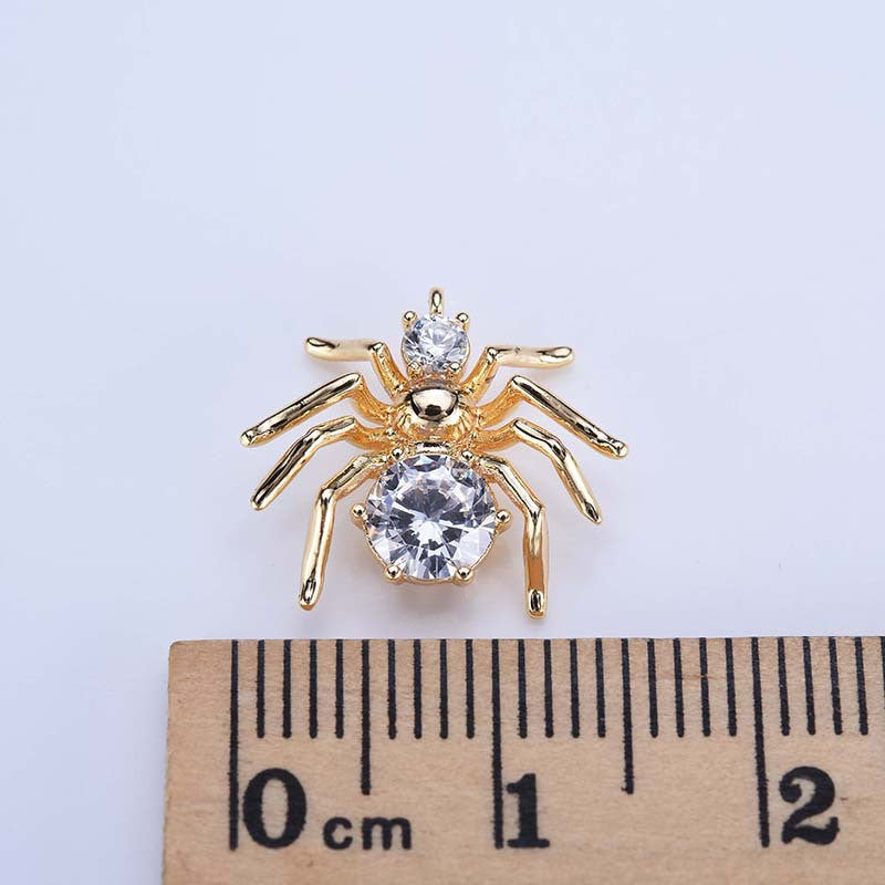 20 Pendentif à breloque araignée orné de strass 14K GF