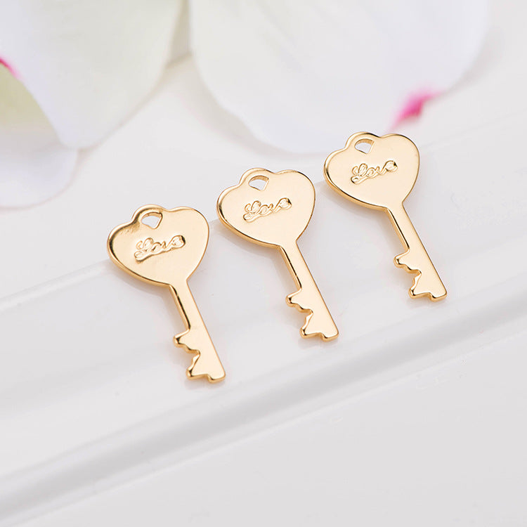 10 pendentif de charme de petite clé 14K GF