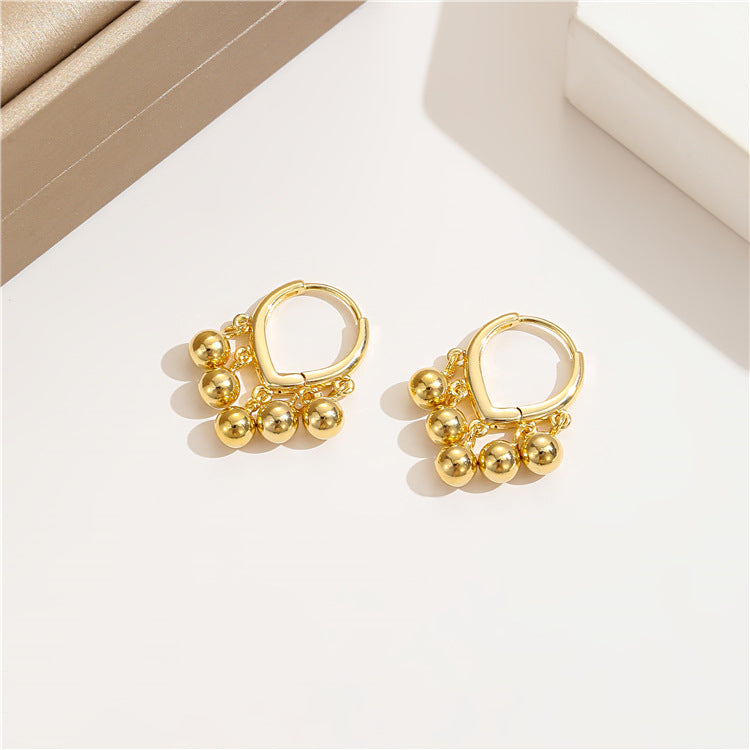 4 boucles d'oreilles créoles unies 14K GF
