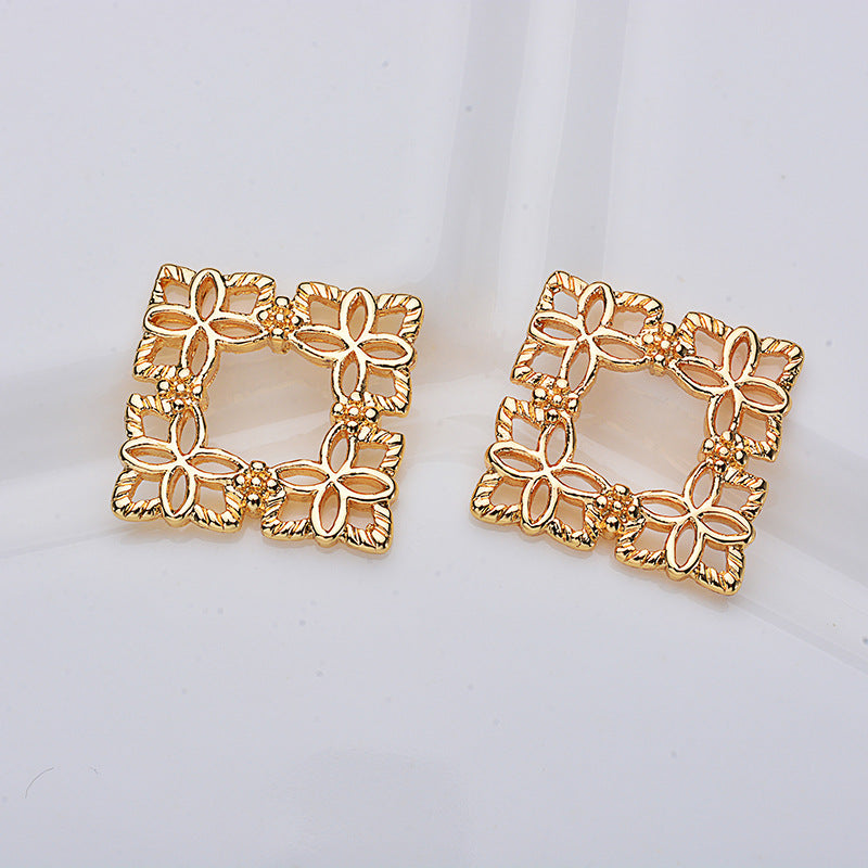 20 pendentif à breloque cercle carré creux 14K GF