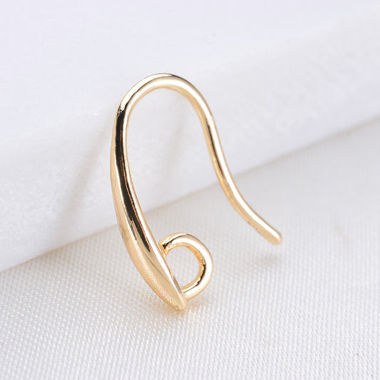 100 glänzende Hakenohrringe aus 14-karätigem GF