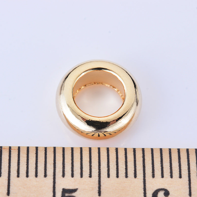 100 Charme de perle ronde plate 14K GF Entretoise de perles
