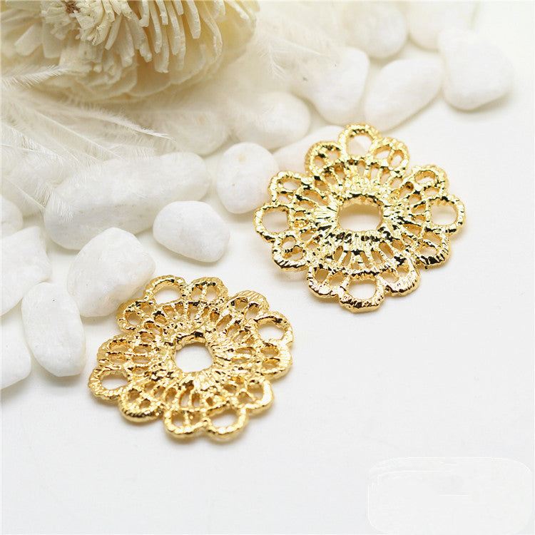 50 bonnets de perles florales, tasse 14K GF, breloques, entretoise de perles