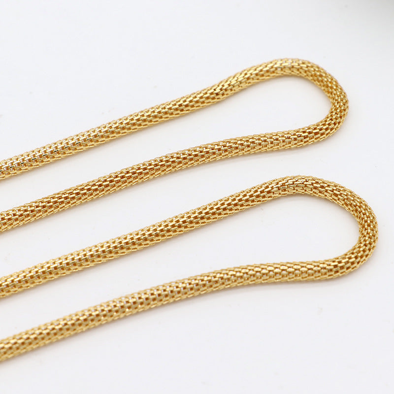 2 Meters Holow Round Box Link Cable Chain 14K GF