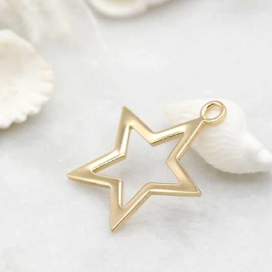 Pendentif à breloque 10 étoiles 14K GF