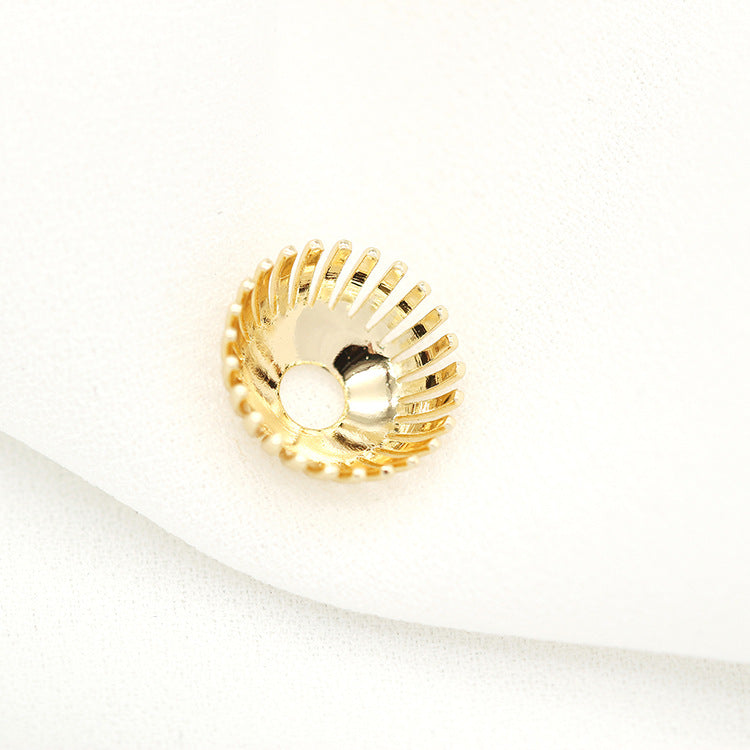 10 capuchons de perles florales, tasse 14K GF, entretoise de perles de charme
