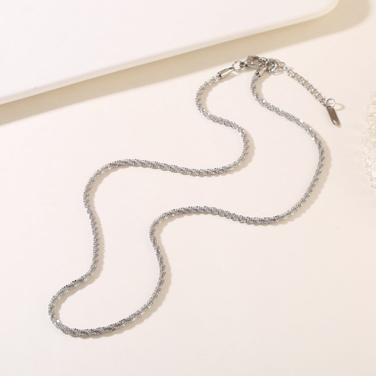 2 Rounded Snake Chain Necklace 14K GF Choker with Extender