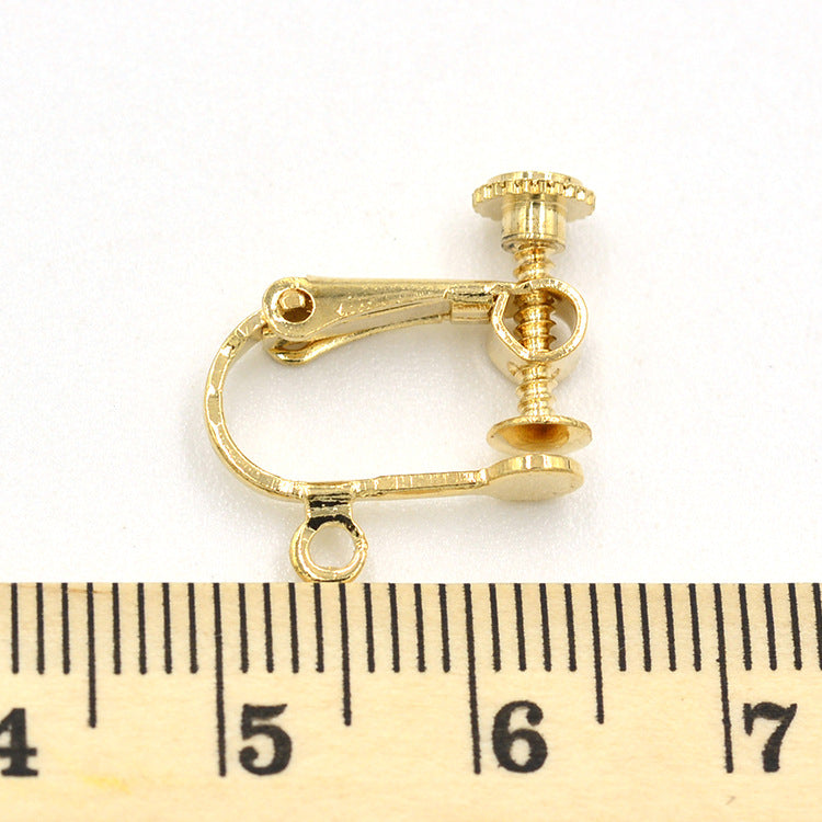 20 clips d'oreille à vis sans piercing avec boucle 14K GF