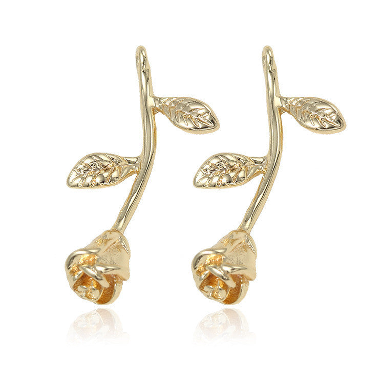 Pendentif à breloque florale 10 roses 14K GF