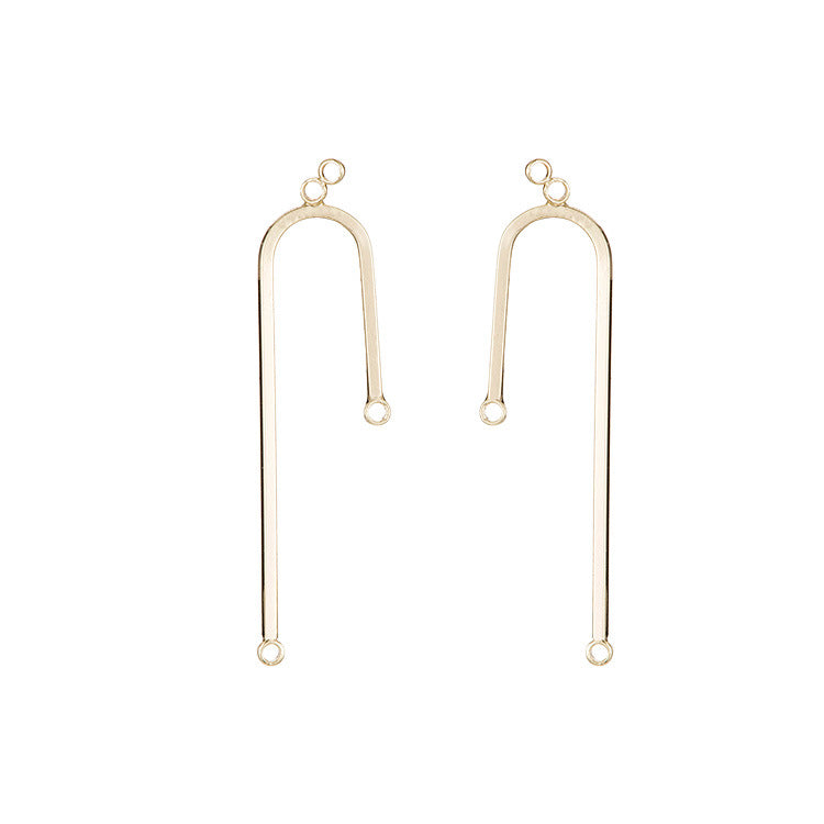 10 pendentifs à breloques multi-boucles en forme de cercle en U 14K GF