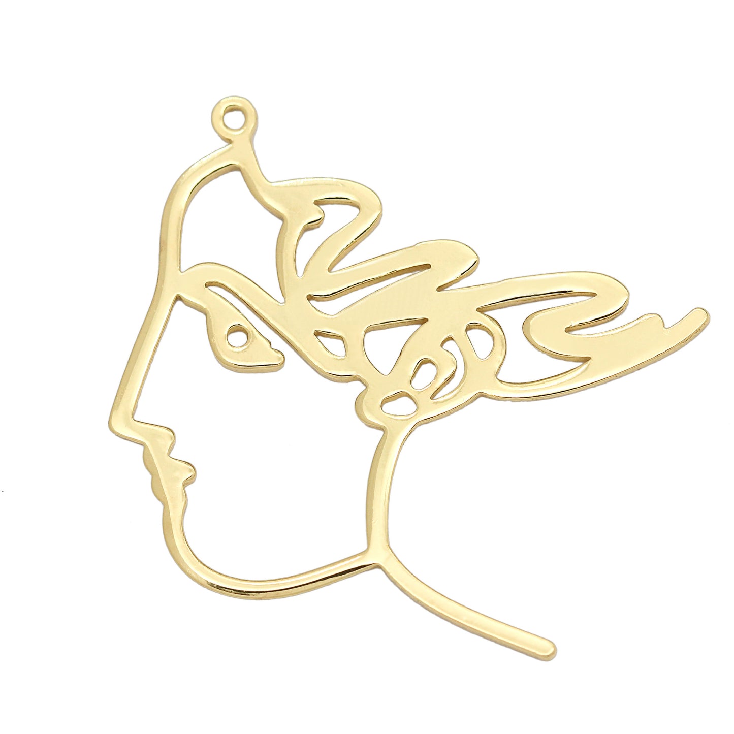 10 wunderschöne Mädchen-Kreis-Charm-Anhänger aus 14 Karat GF