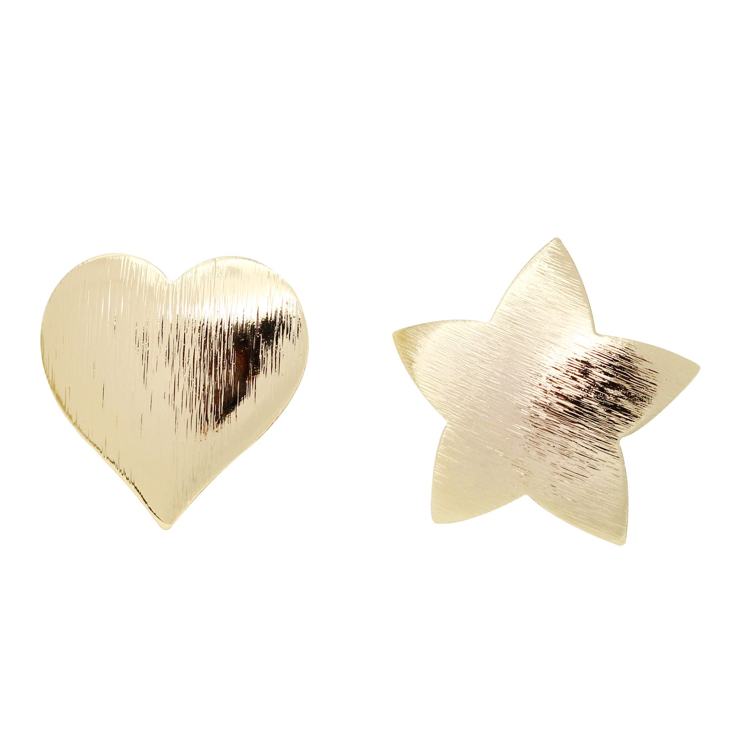 20 boucles d'oreilles courbées en forme d'étoile et de cœur givré avec boucle d'oreille 14K GF