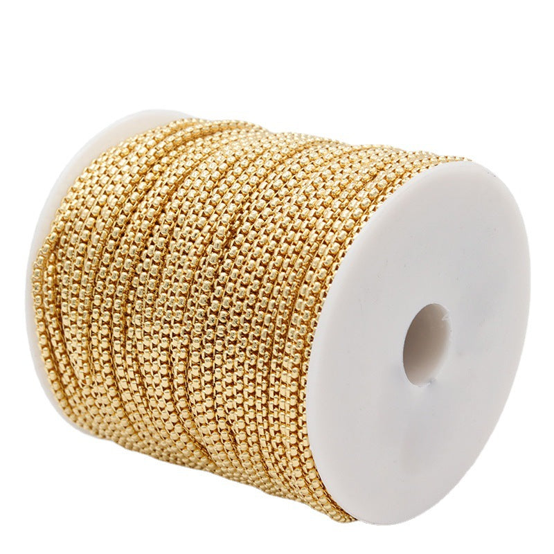 Chaîne à boîte mince cubique de 2 mètres 14K GF