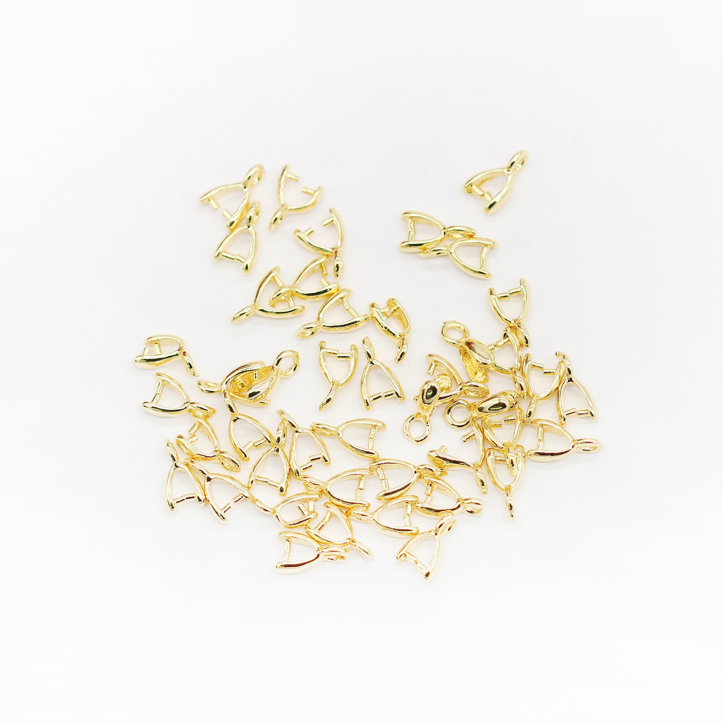 100 Ice Pick Pinch Bails 14K GF Anhänger Top Verschlüsse Verbinder
