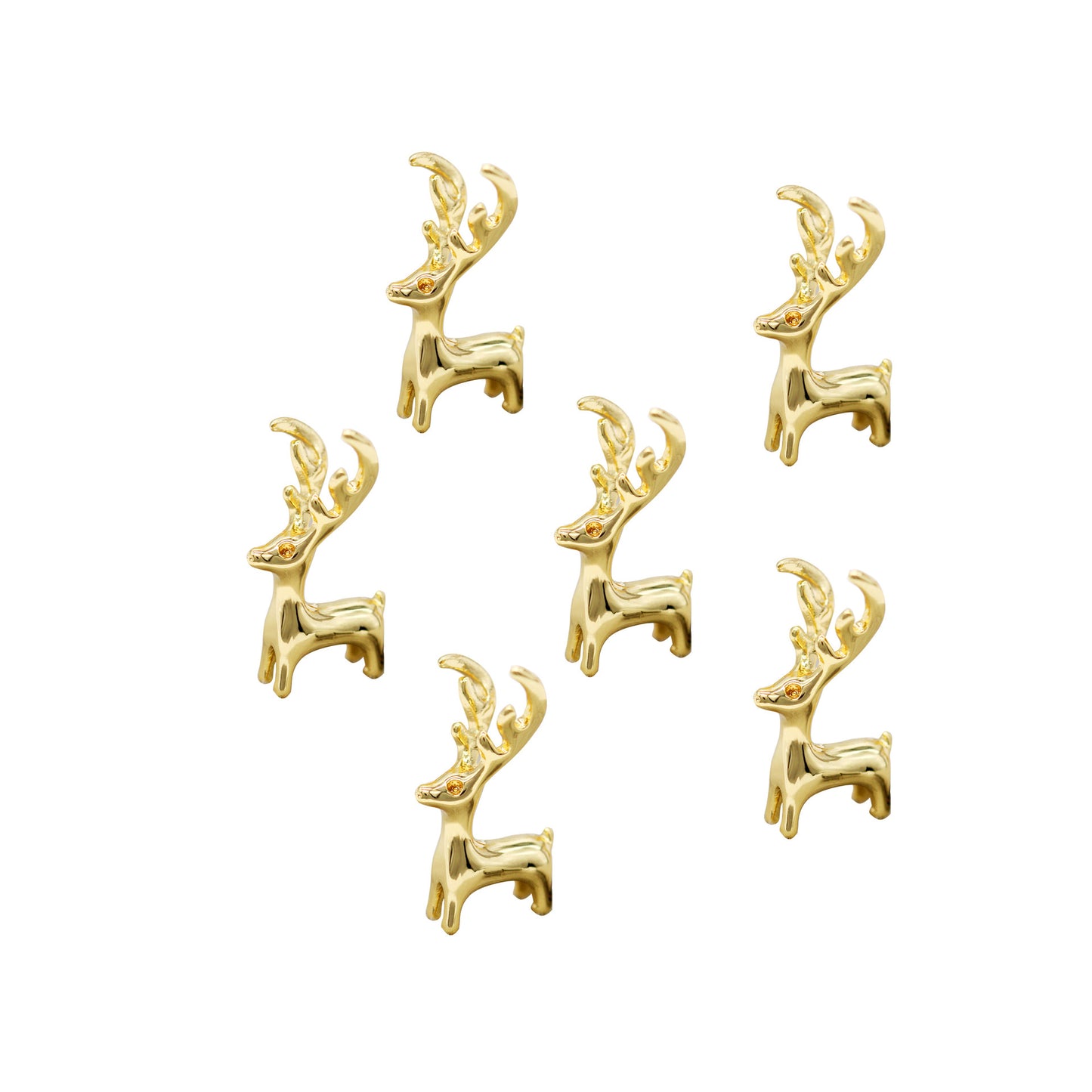 Pendentif à breloque 5 rennes 14K GF