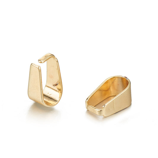 10 Ice Pick Bails Pinch Pin 14K GF Pendant Top Rings Connector