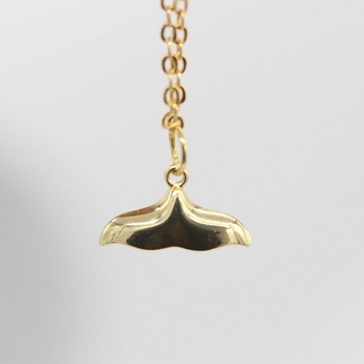 20 Pendentif à breloque queue de baleine sirène 14K GF