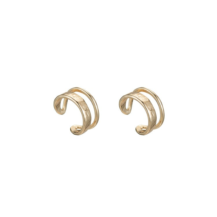 2 bagues épaisses à cercle ouvert 14K GF