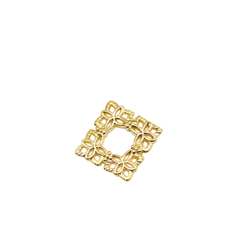 10 pendentif à breloque cercle carré creux 14K GF