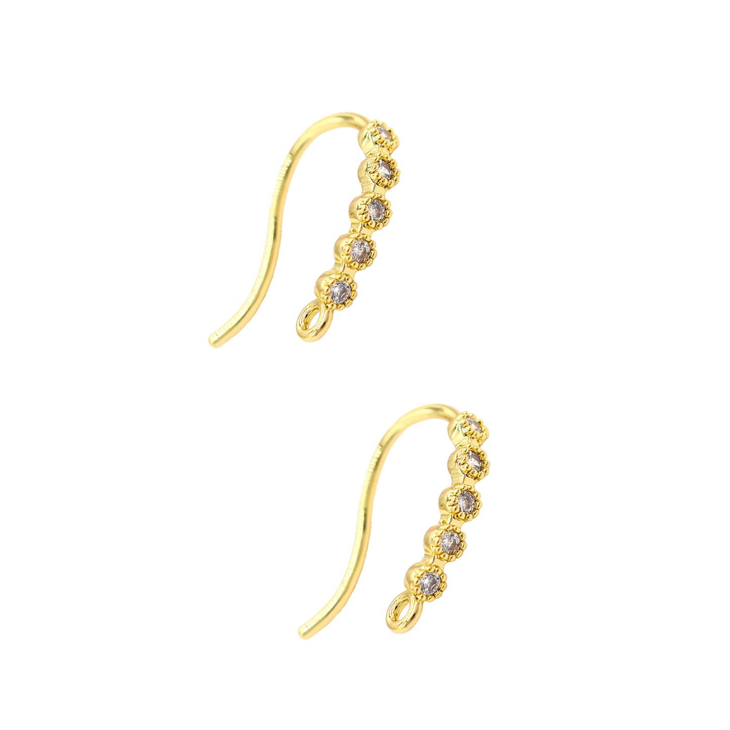 40 boucles d'oreilles à crochet multi-pierres ornées de strass 14K GF