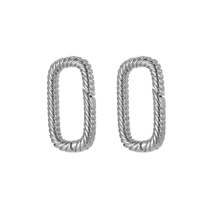 2 porte-clés oblongs en forme de cercle de cœur, fermoir mousqueton 14K GF