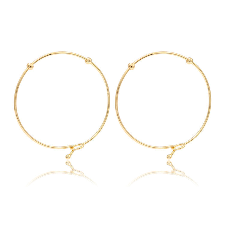 Bracelet jonc uni à 2 cercles ouverts 14K GF