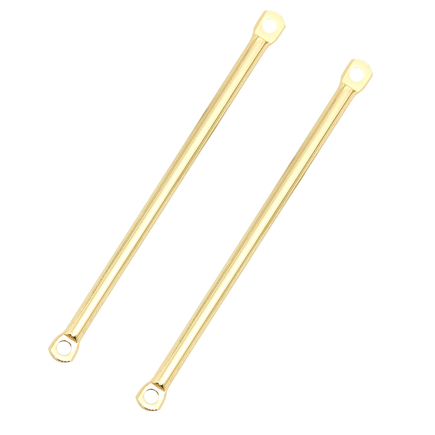 10 Double Loop Stick Bar Charm Connector 14K GF