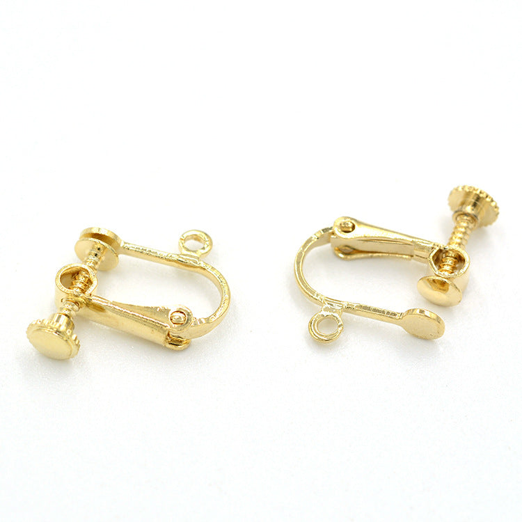 20 clips d'oreille à vis sans piercing avec boucle 14K GF
