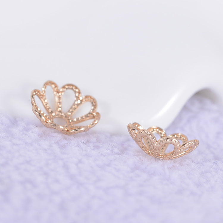 100 tasse de capuchon de perles florales 14K GF, entretoise de perles de charme